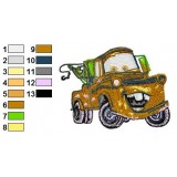 Mater Car Embroidery Design